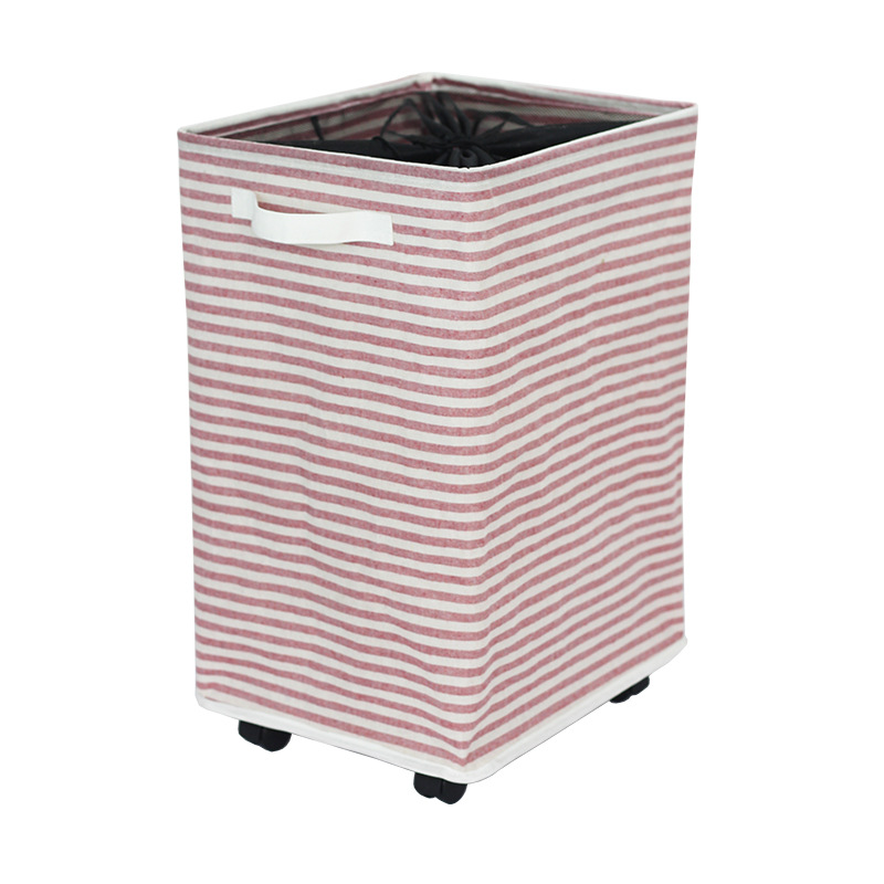 Large Collapsible Laundry Basket w/ wheels 2