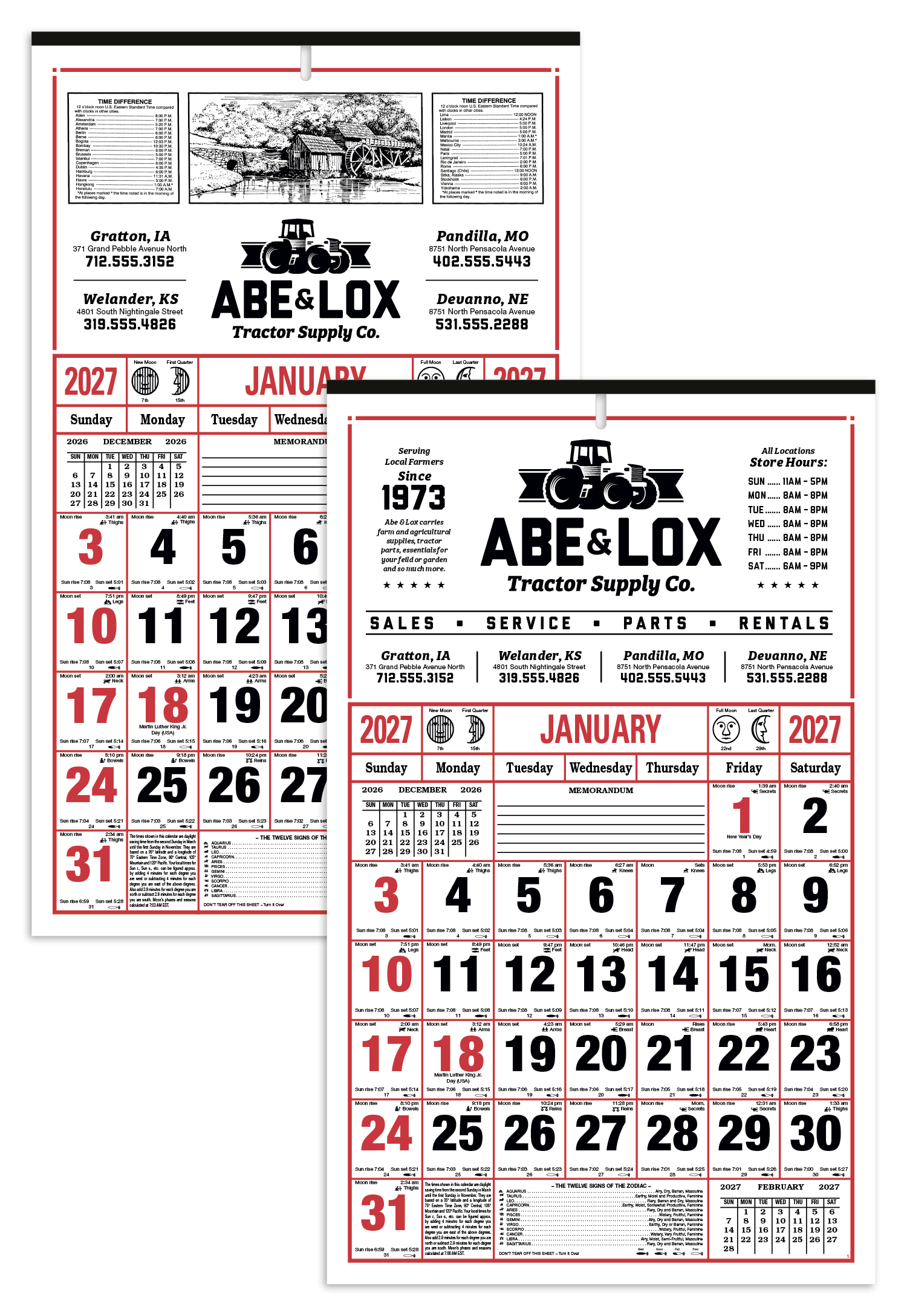 Skinner & Kennedy® 8-Sheet Almanac Calendar 17
