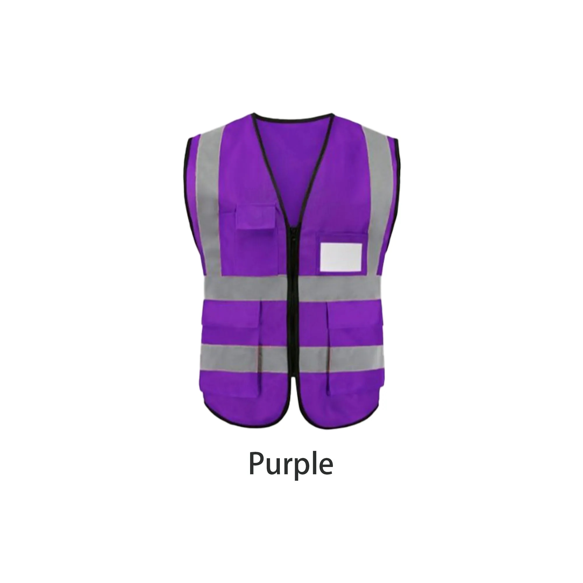 Multi-Pocket Safety Vest with Reflective Stripes 5