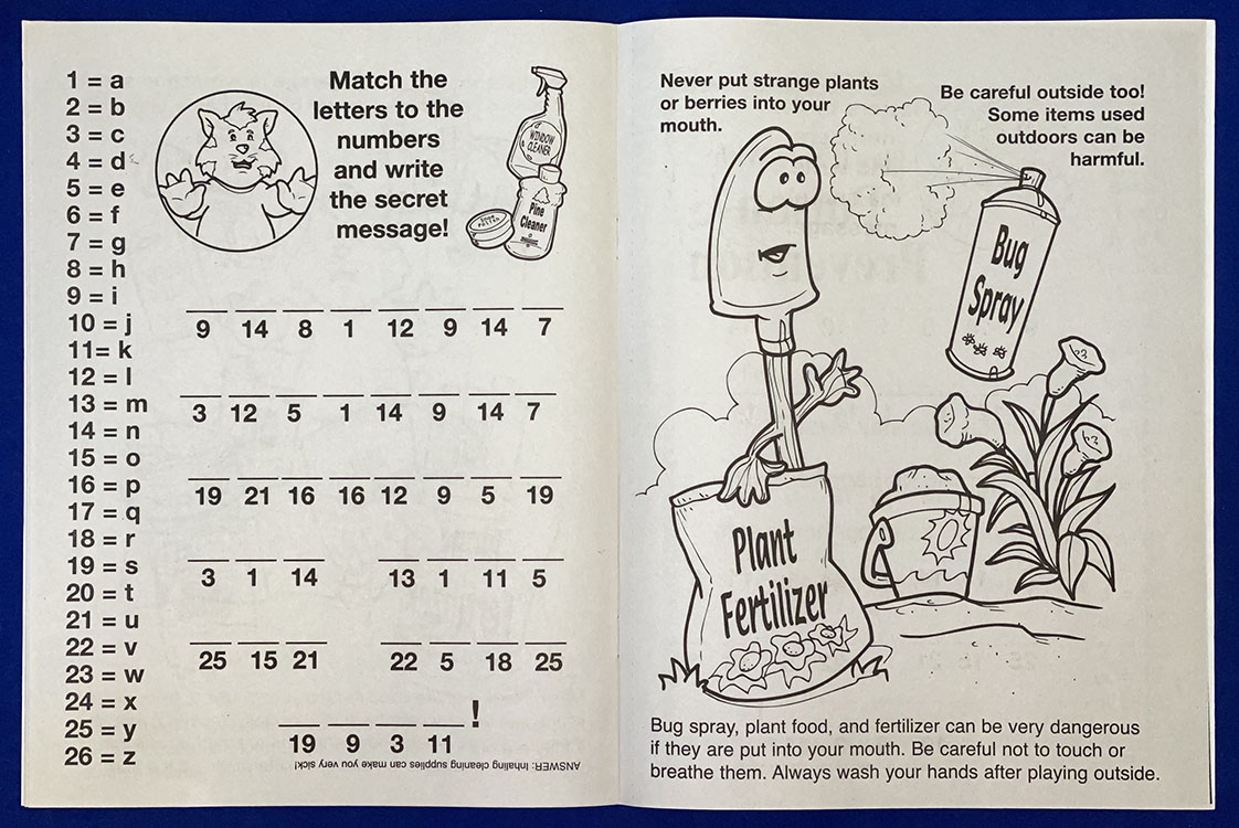 COLORING BOOK - Play It Safe With Poison Prevention Coloring & Activity Book 5