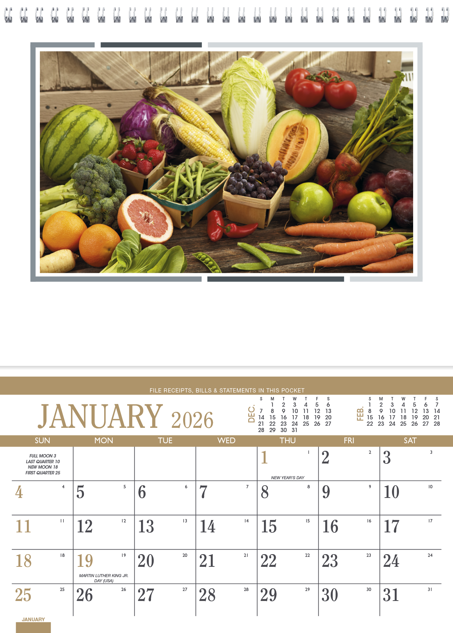 Triumph® Calendars Recipe Pocket Calendar 12