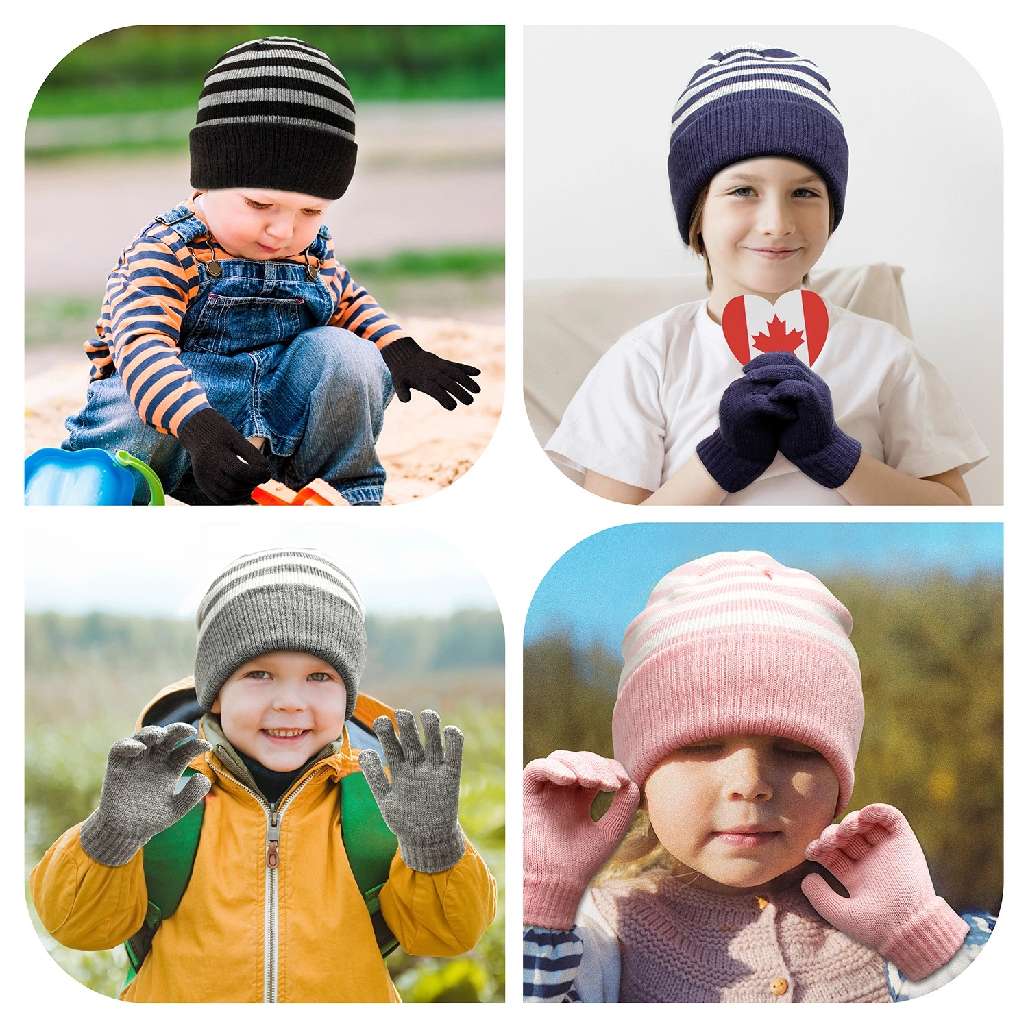 Toddler Hat and Gloves Set Girl Boys, Baby 11
