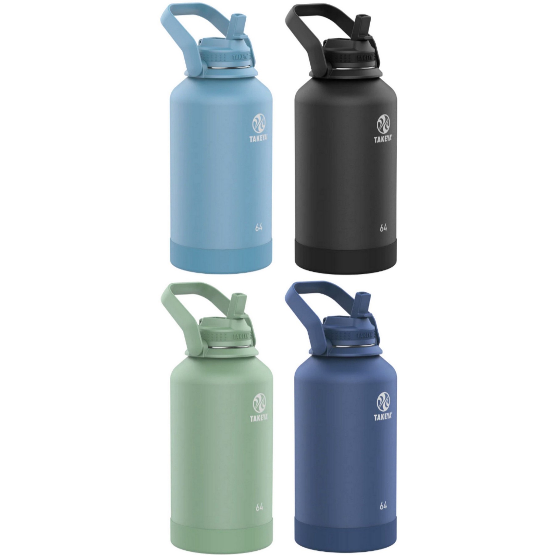 Takeya Active Straw 64 oz Stainless Steel Bottle