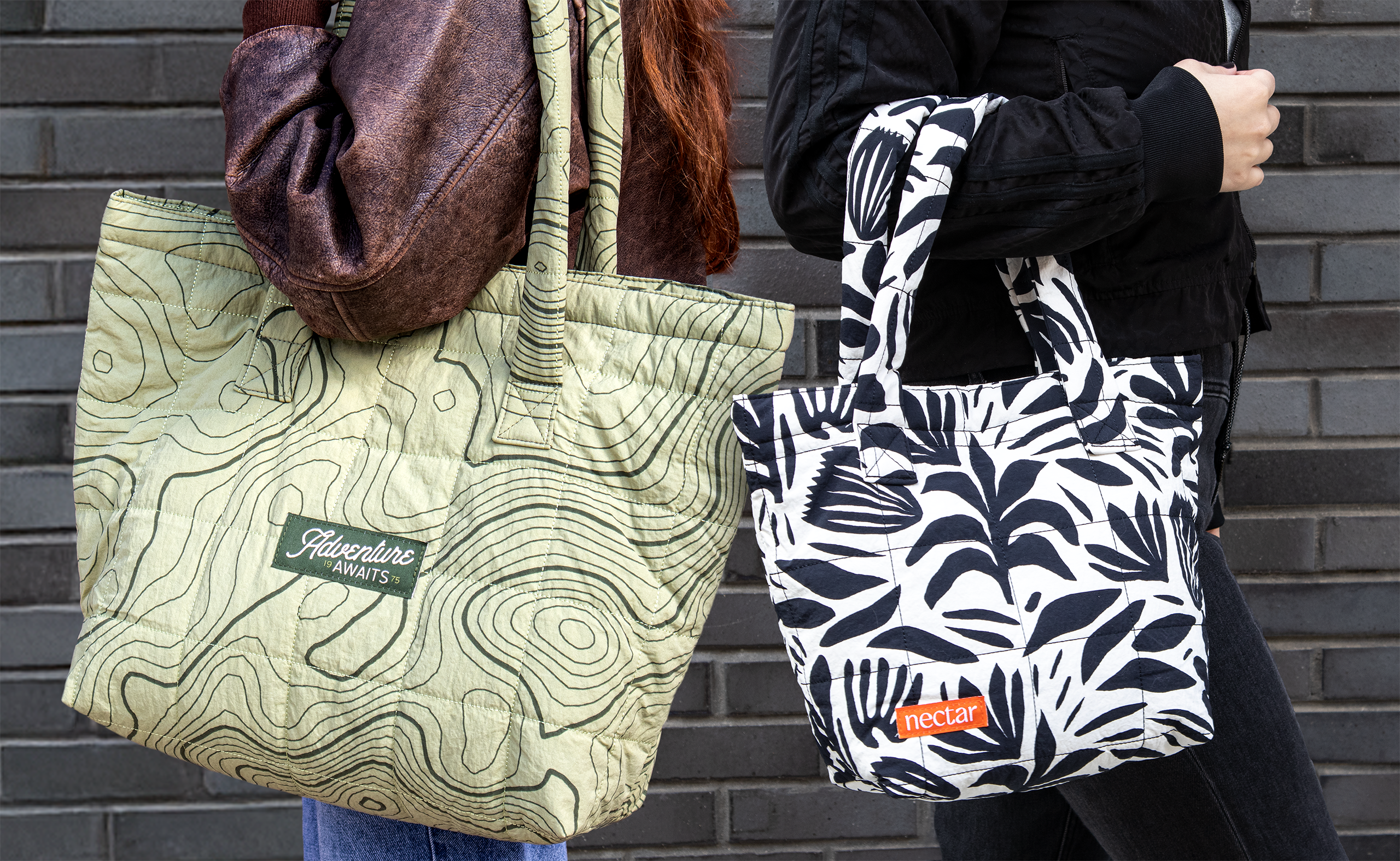 Large Quilted Puffy Tote