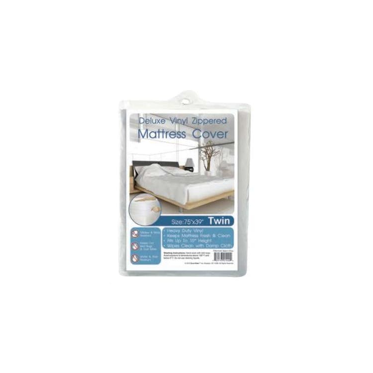 Heavy Duty Zippered Mattress Covers - Twin White 2