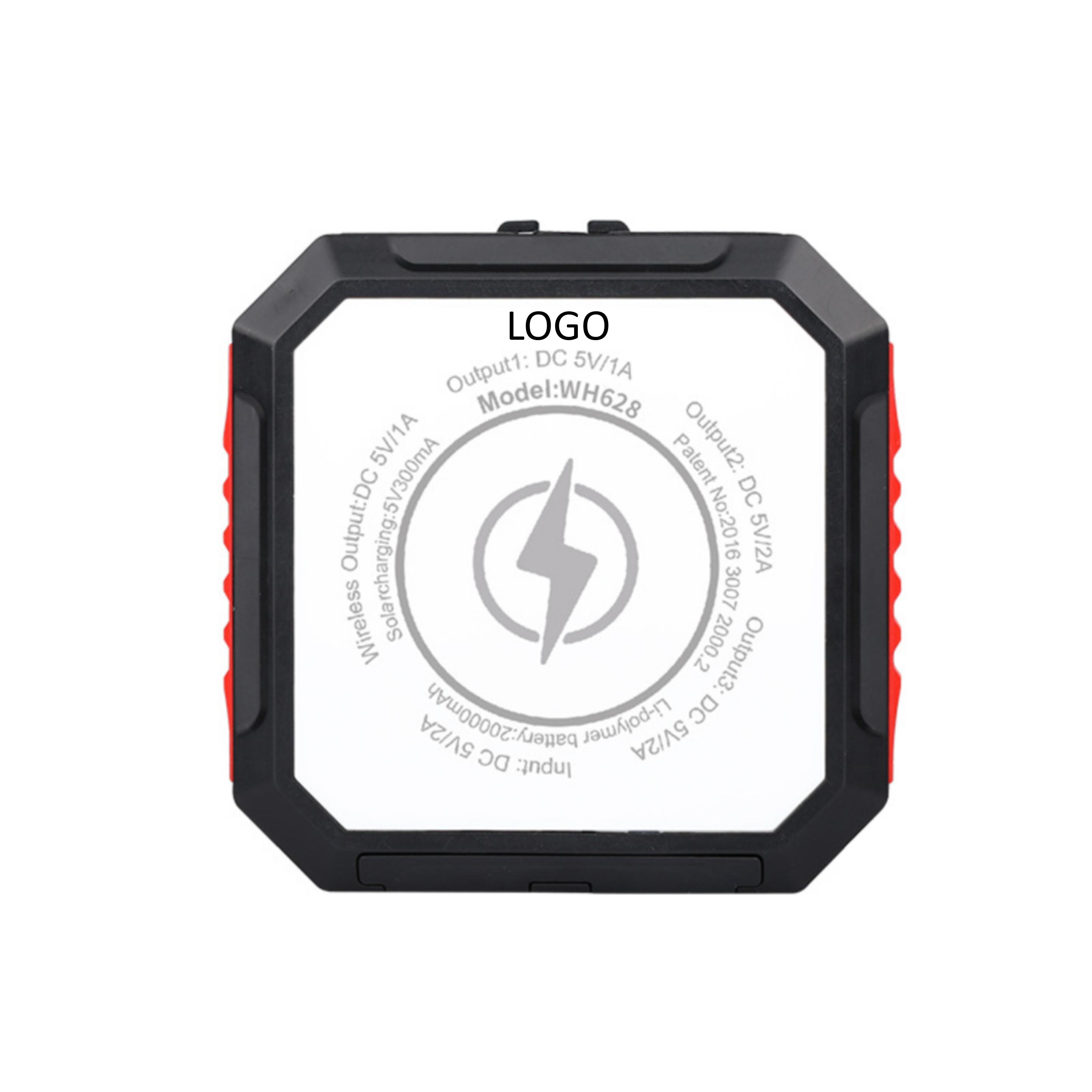 Solar wireless charger LED large screen lighting power bank 1