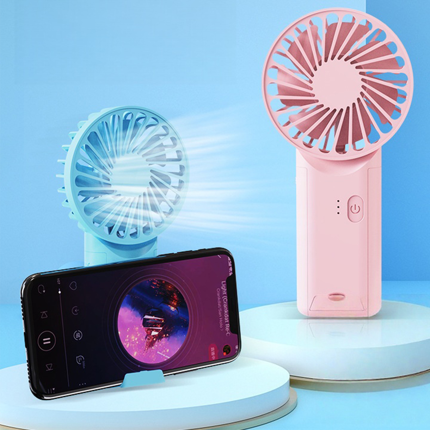 Rechargeable Cooling Fan with Phone Stand 3