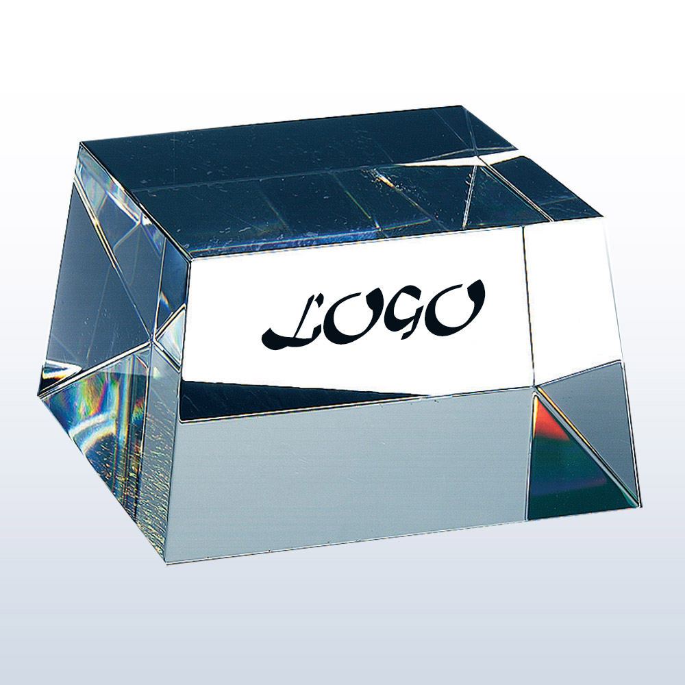 Pryamid Optical Crystal Base with Black Foamed Gift Box 2