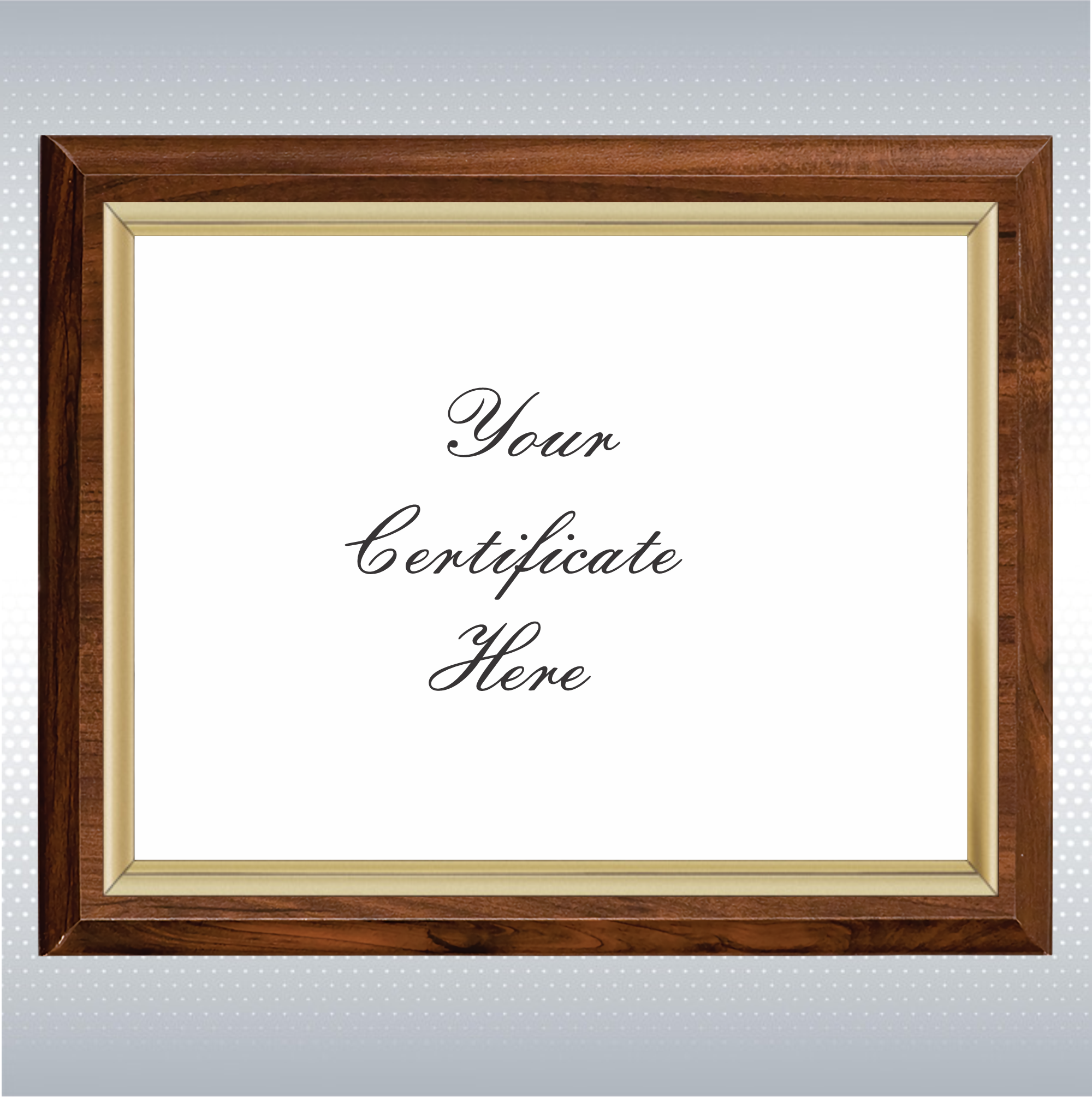 Cherry Finish Certificate Plaque 10