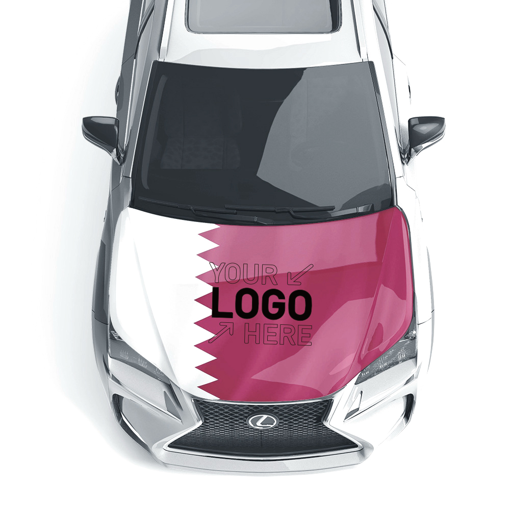 Qatar World Cup National Flag Engine Hood Cover 4