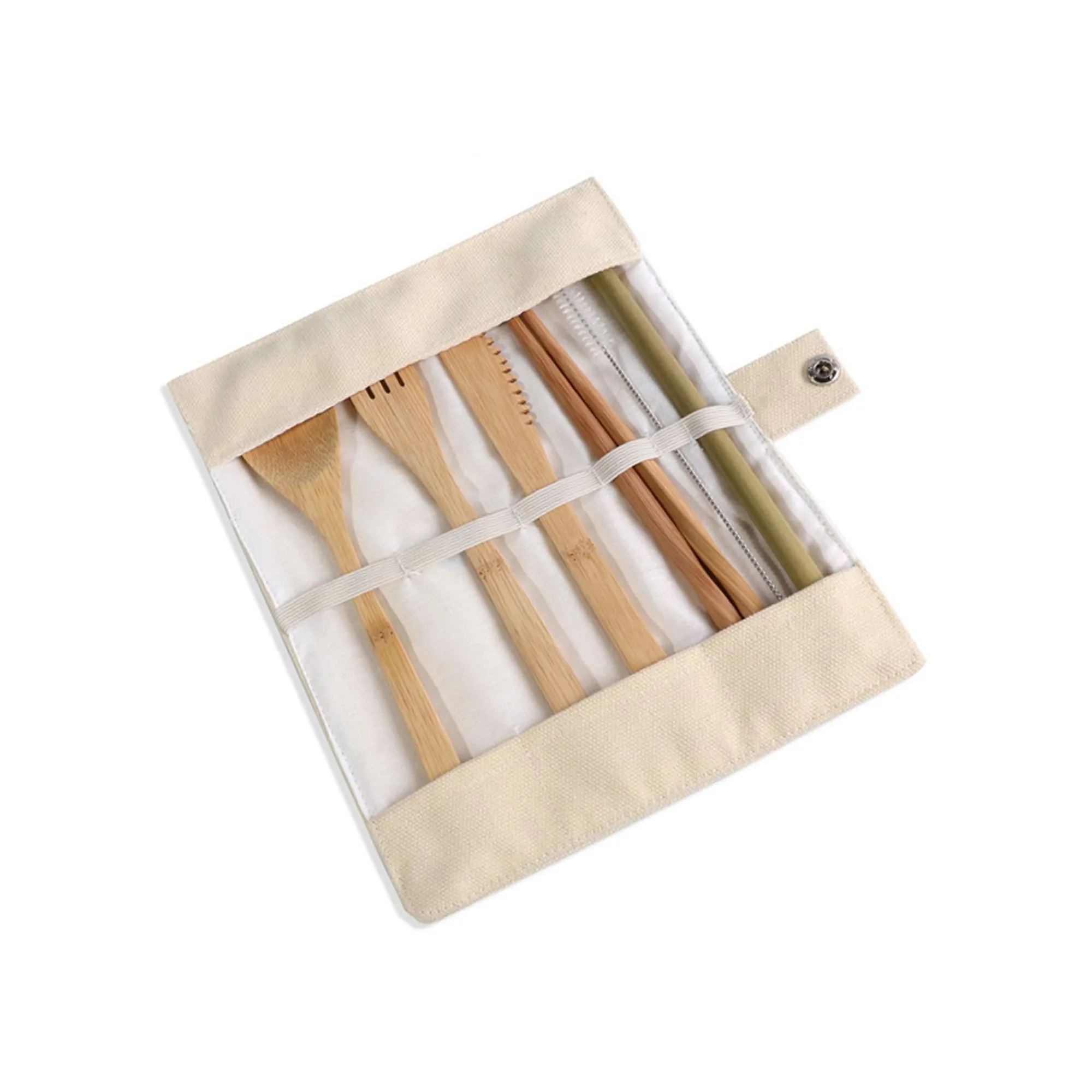 7-Piece Bamboo Travel Utensil Set 3