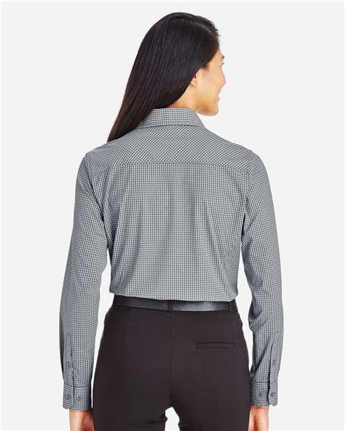Women's CrownLux Performance® Tonal Mini Check Woven Dress Shirt - DG535W 10