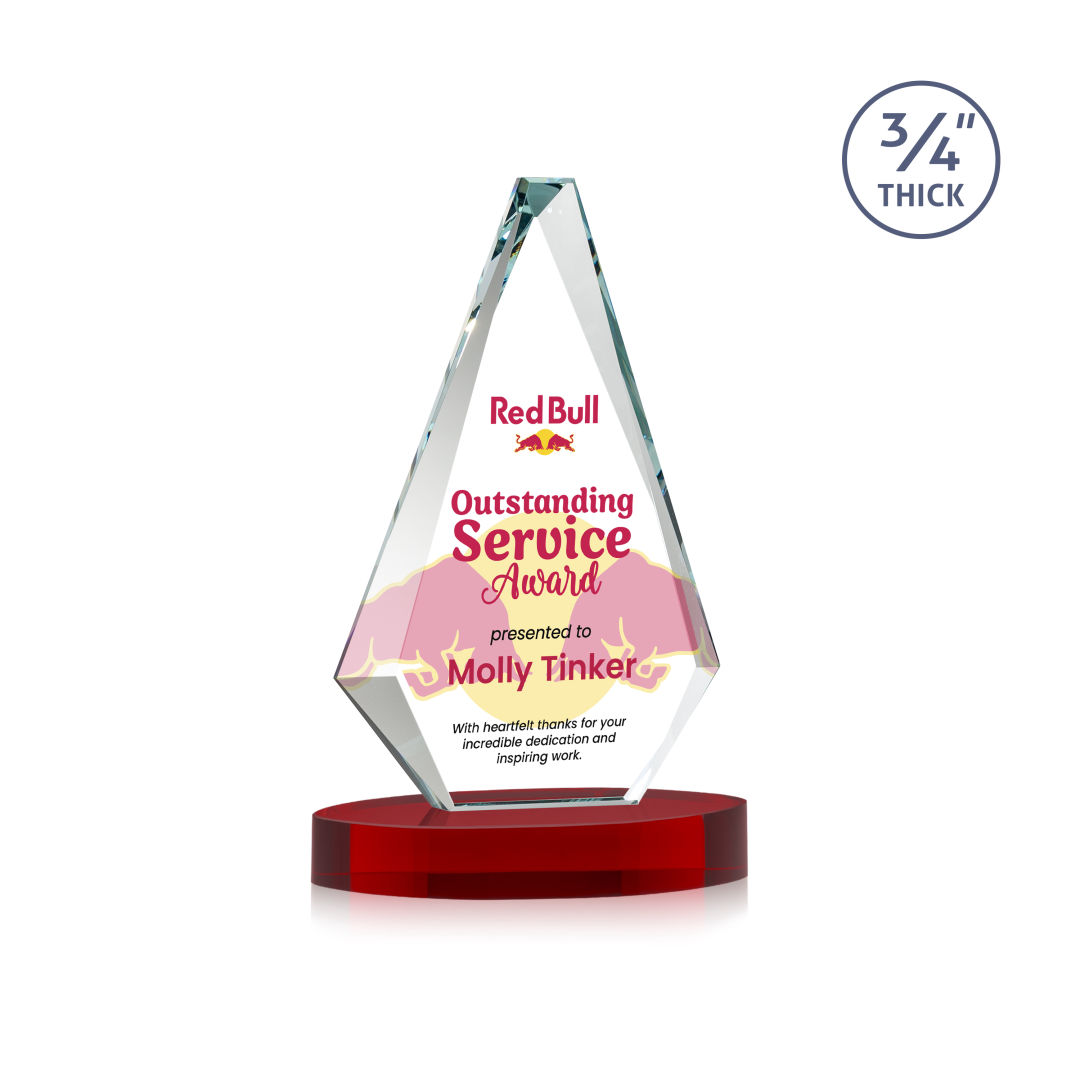 Windsor VividPrint™ Award on Alberton Base - Red 4