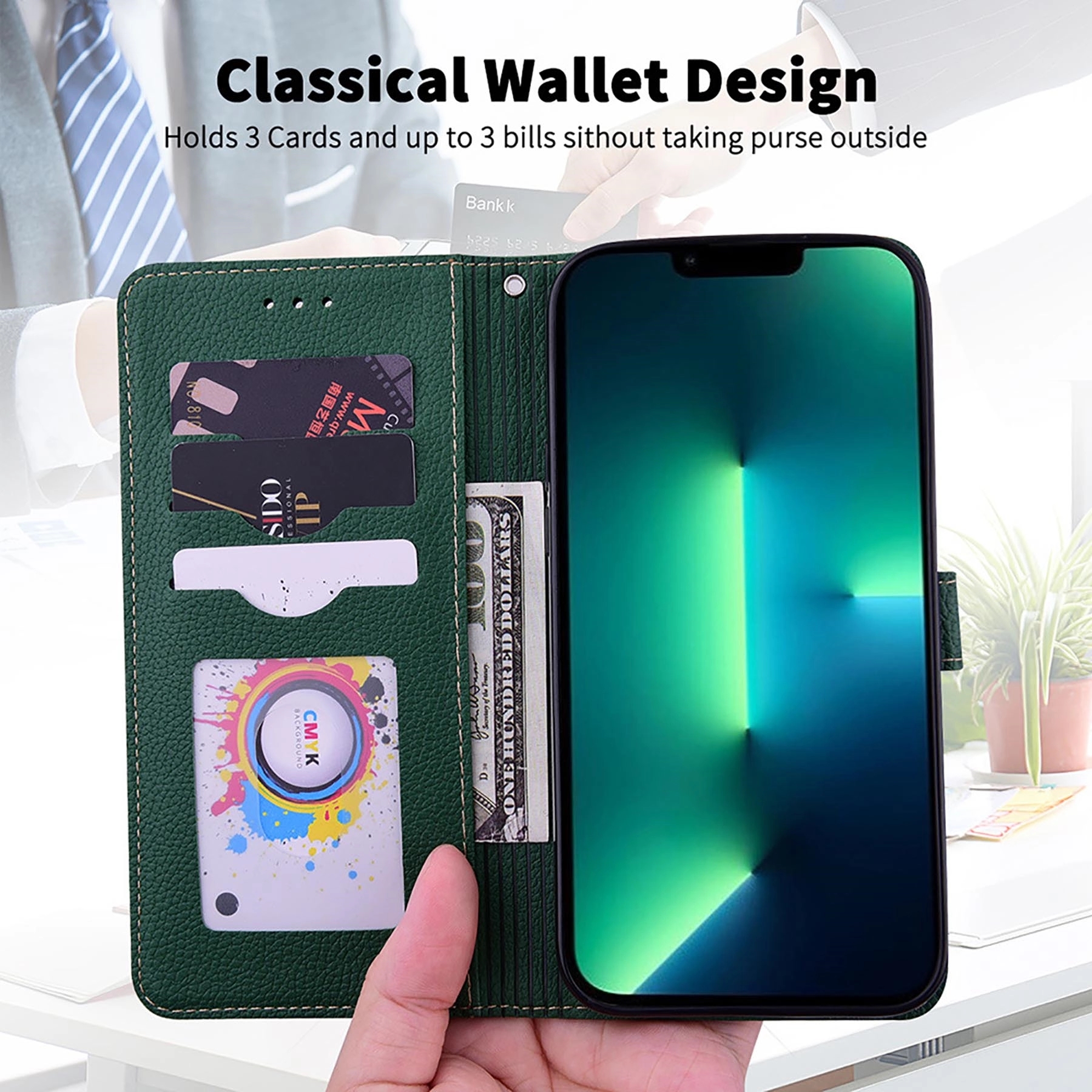 Pu Leather Wallet Phone Case 8