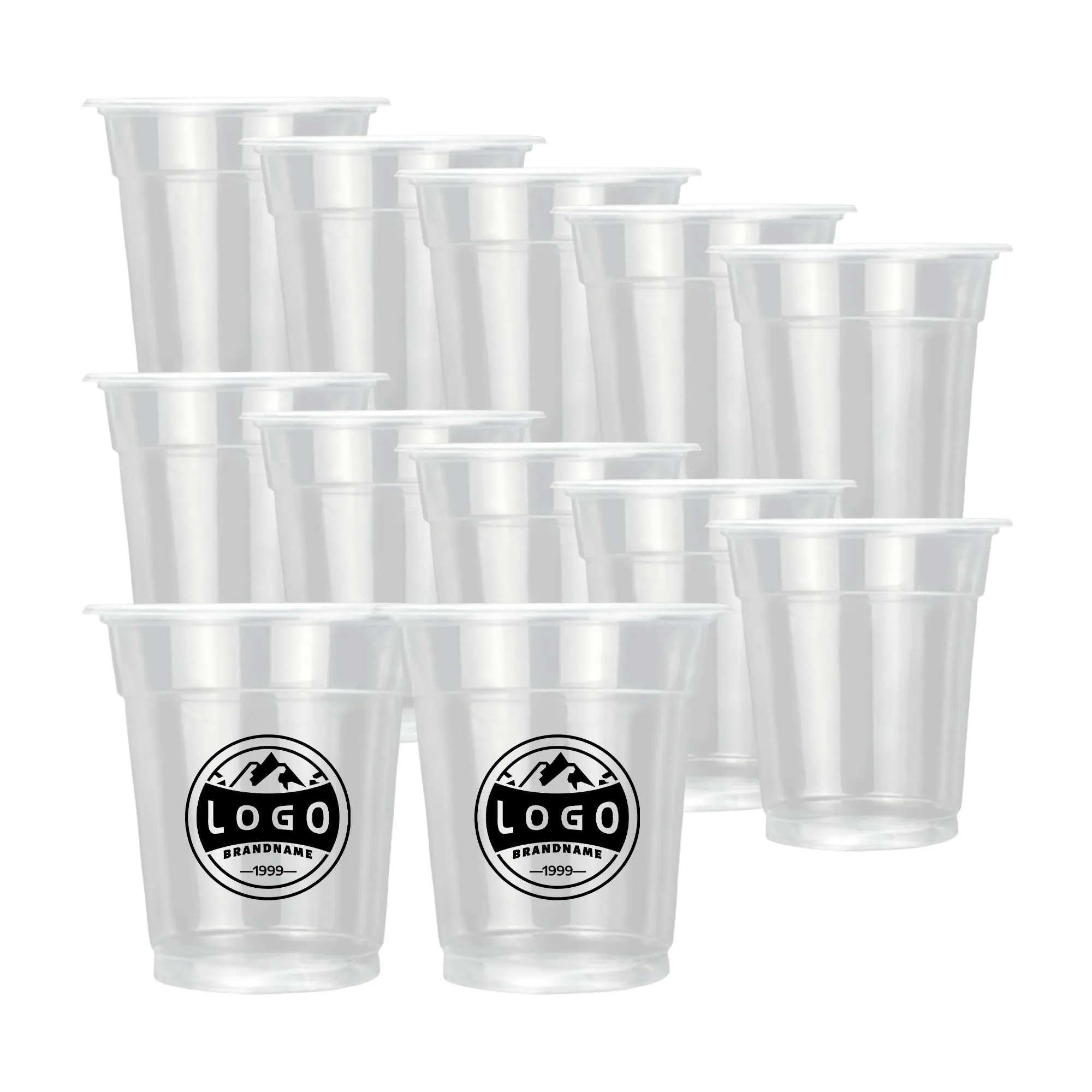 12oz Clear Plastic Square Cup MOQ500