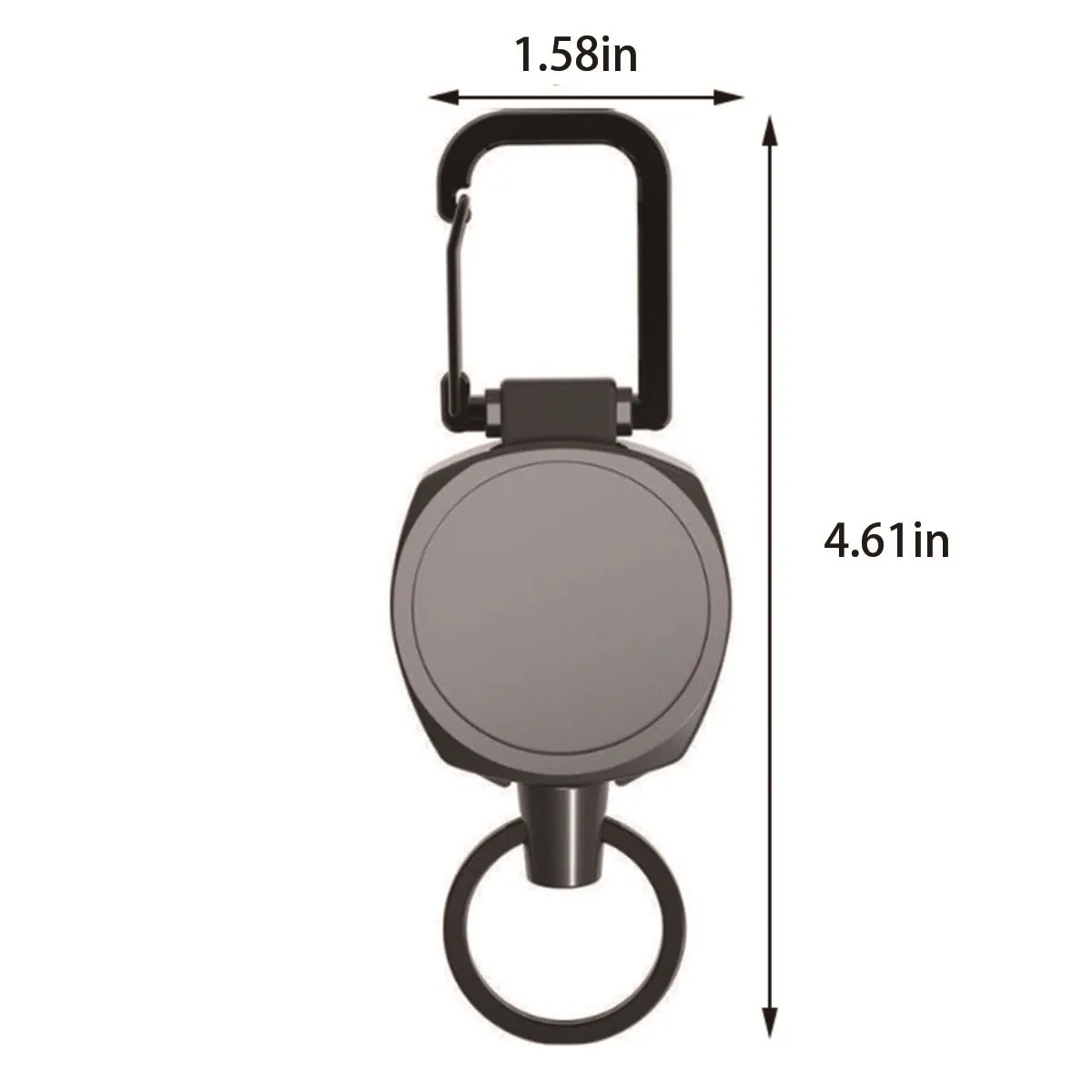 Keychain Carabiner Badge Holder with Retractable Cord 4