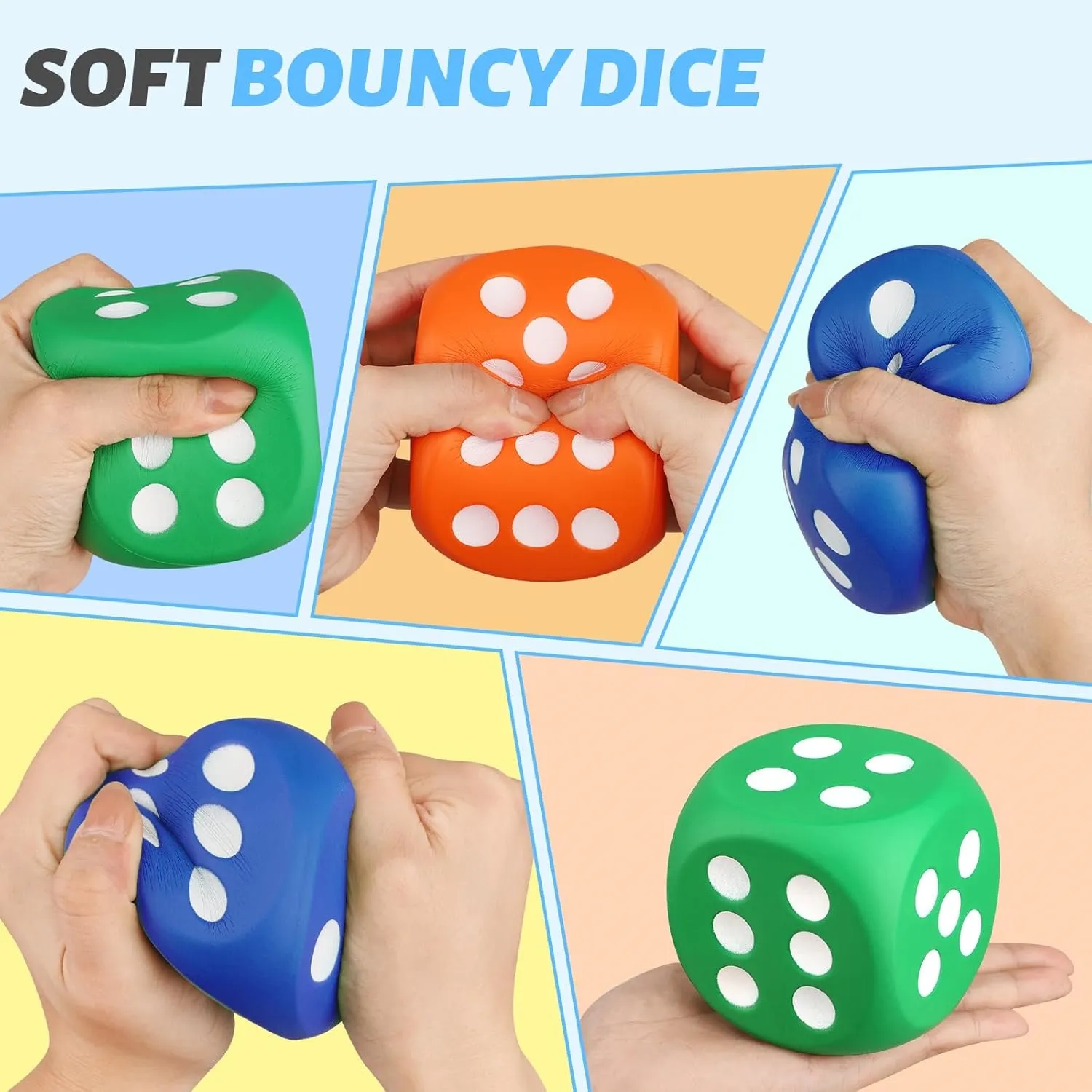 Stress Relief Cube Foam Dice 4