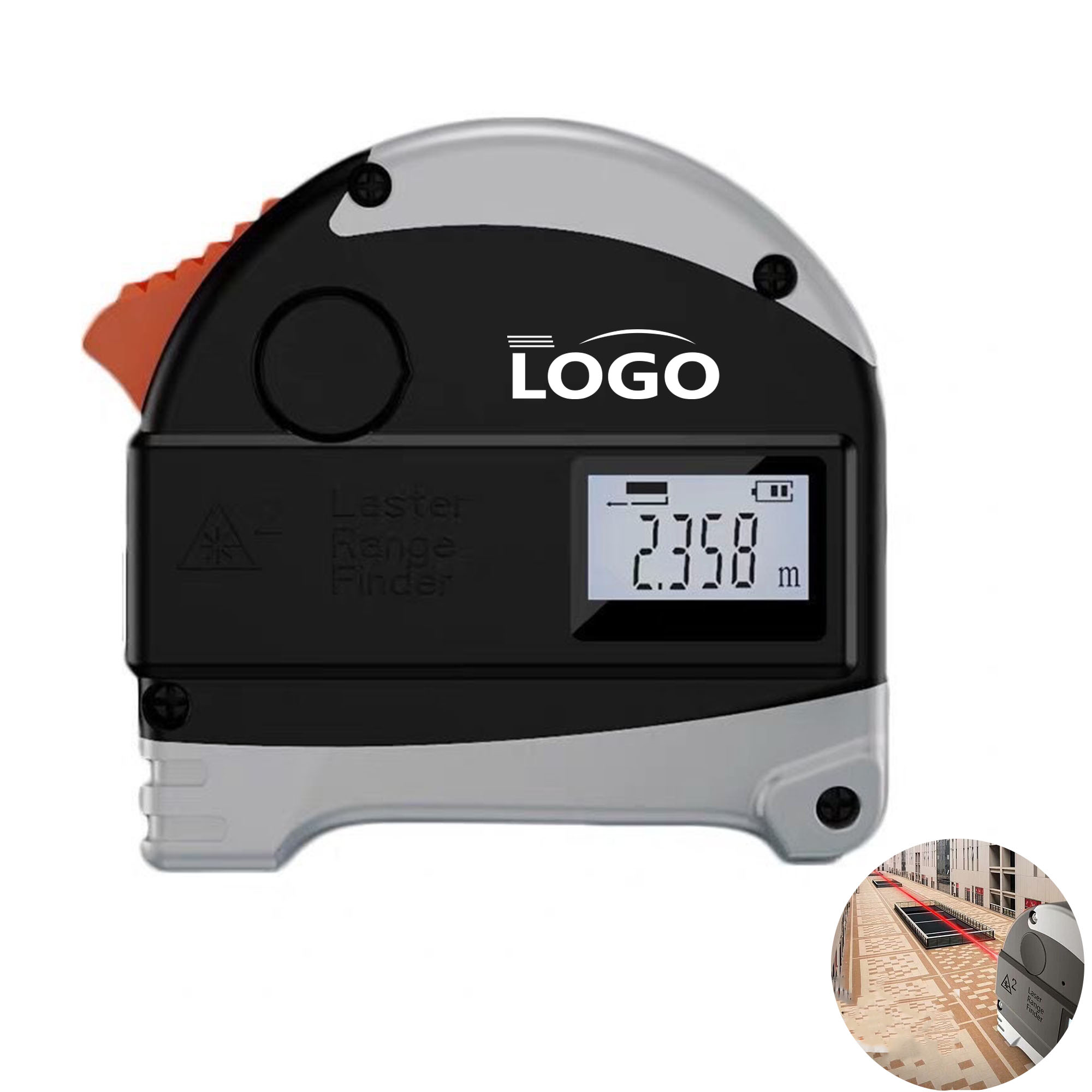 2-in-1 Laser Measuring Tape for Distance 2