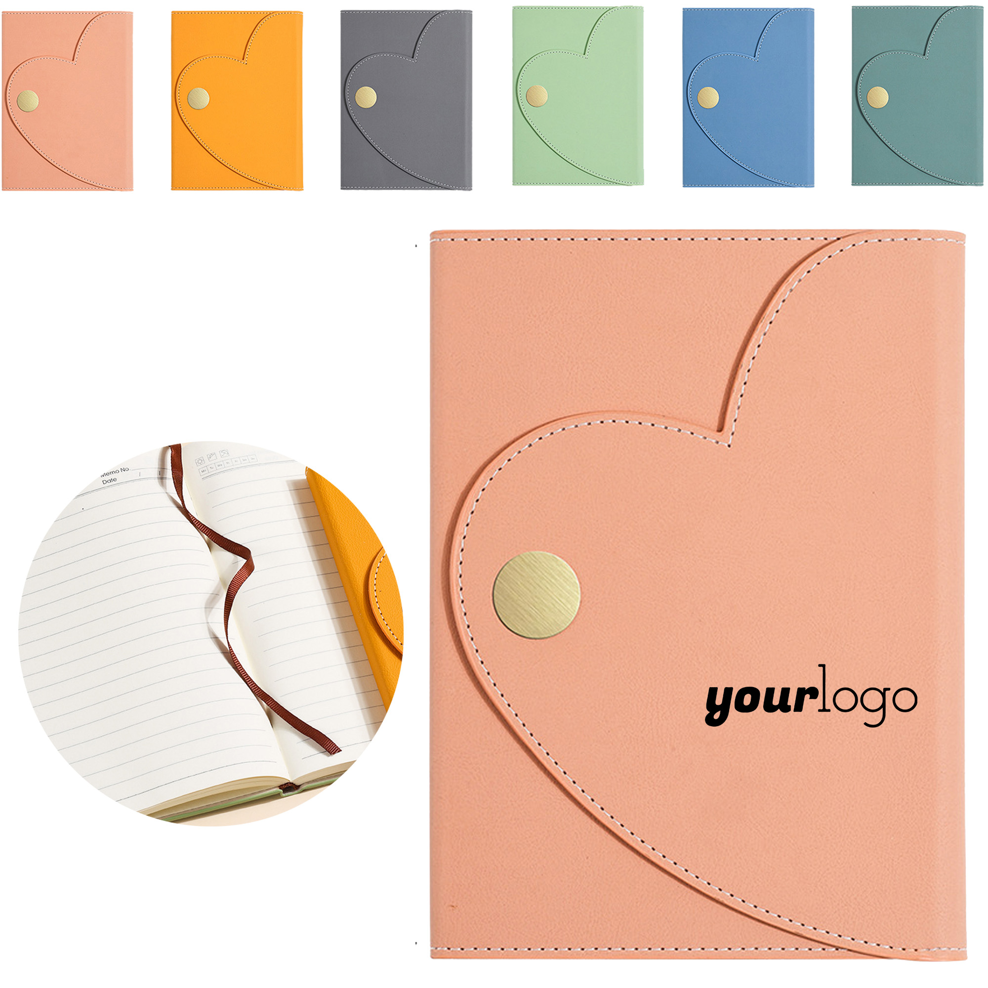 Stylish Heart - Motif Leather Notebook 4