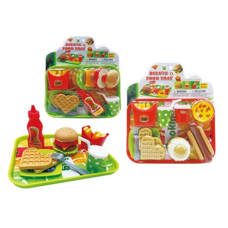 Deluxe Food Tray Playsets - 2 Styles 20 Pieces 2