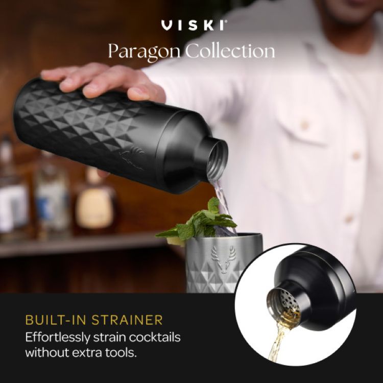 Viski® Paragon Stainless Steel Cocktail Shaker 4