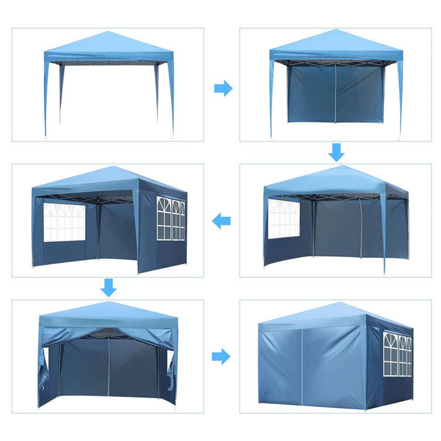 Foldable UV-Resistant Square Outdoor Camping Tent 3