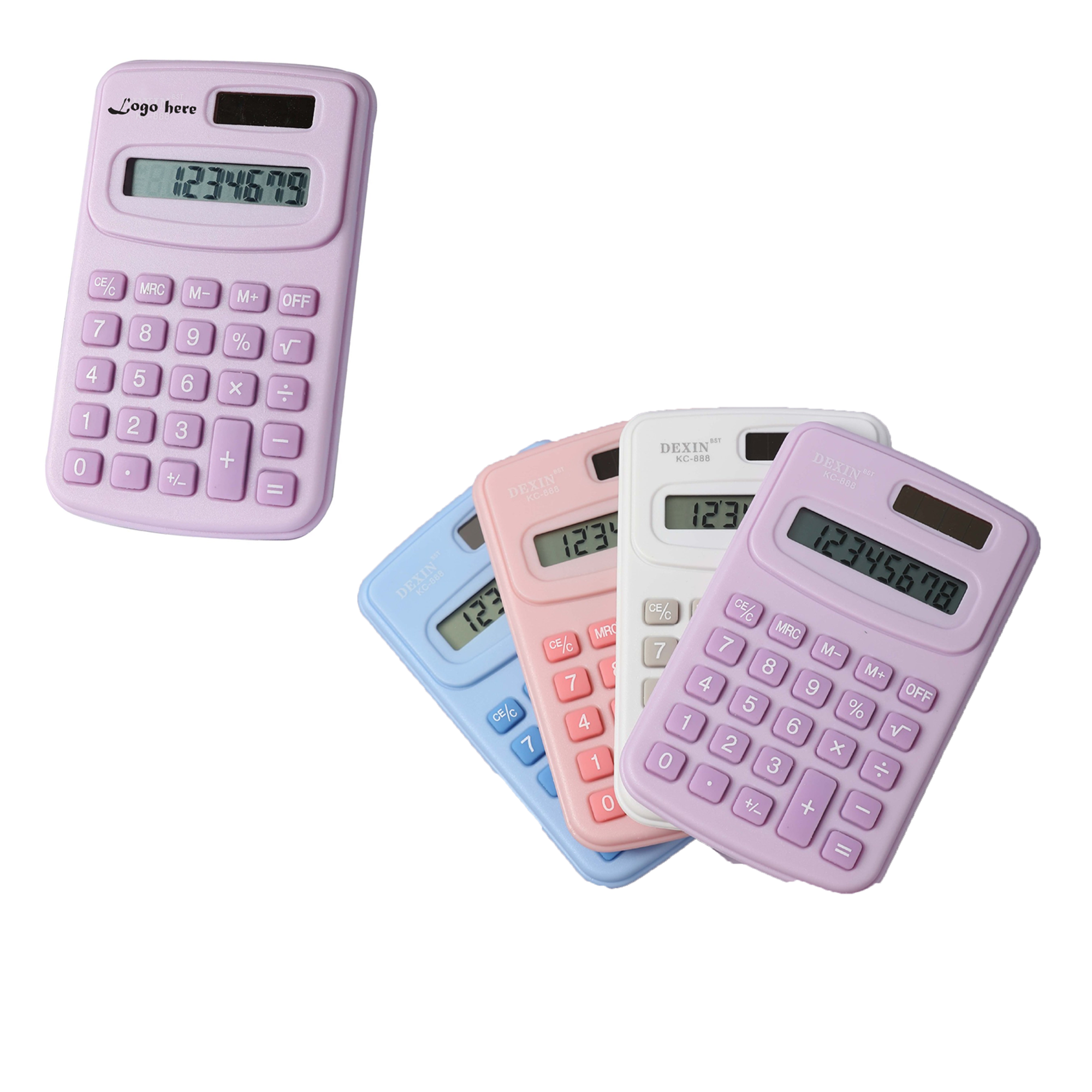 3.9"L X 2.5"W Dopamine Color Mini Calculator 2