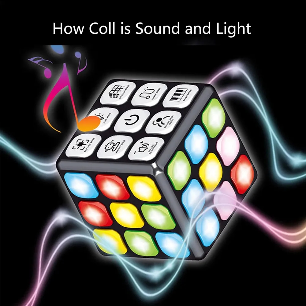 4-in-1 Handheld Flashing Cube Electronic Memory Brain Game 4