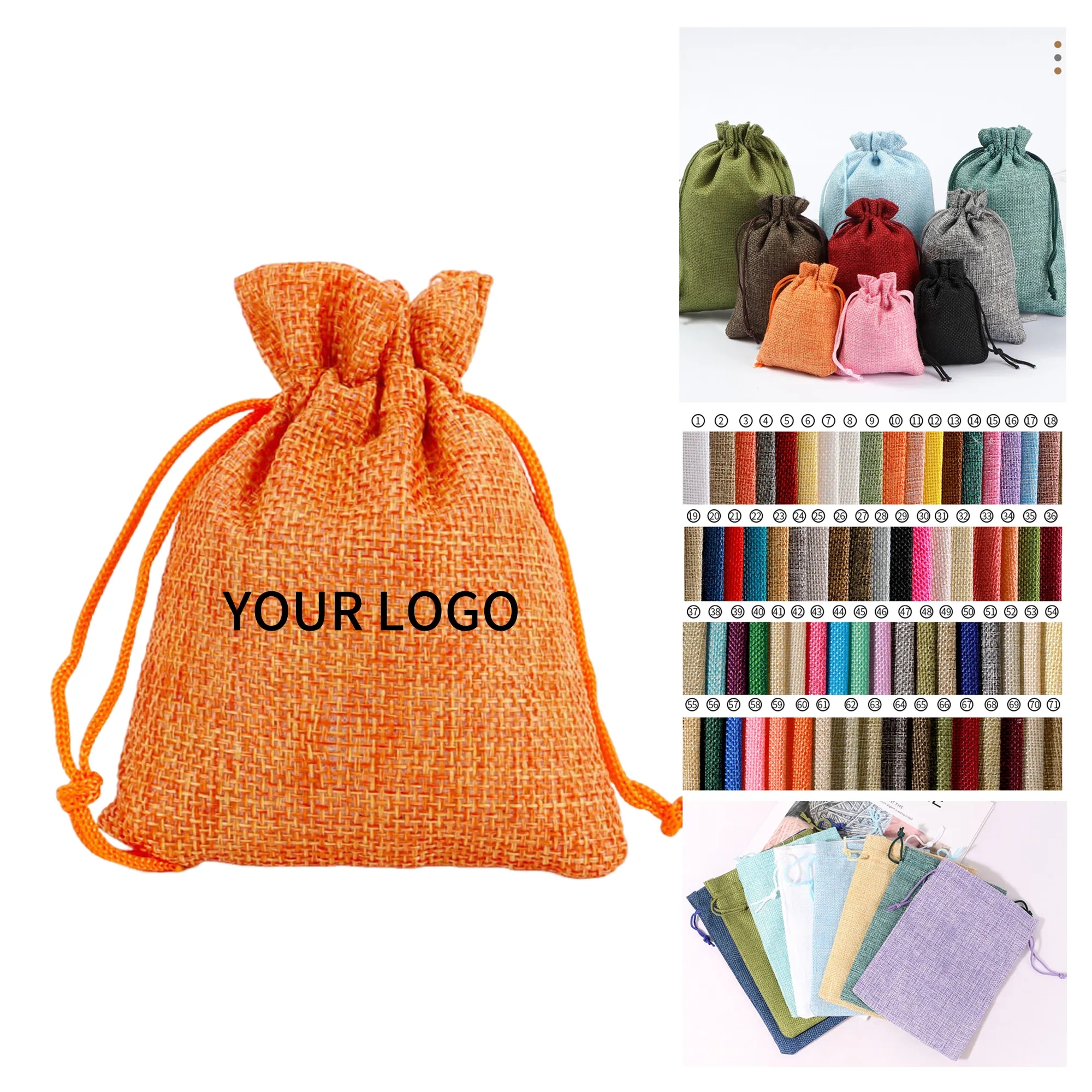 Classy Stuff Burlap/Jute Drawstring Bag 2
