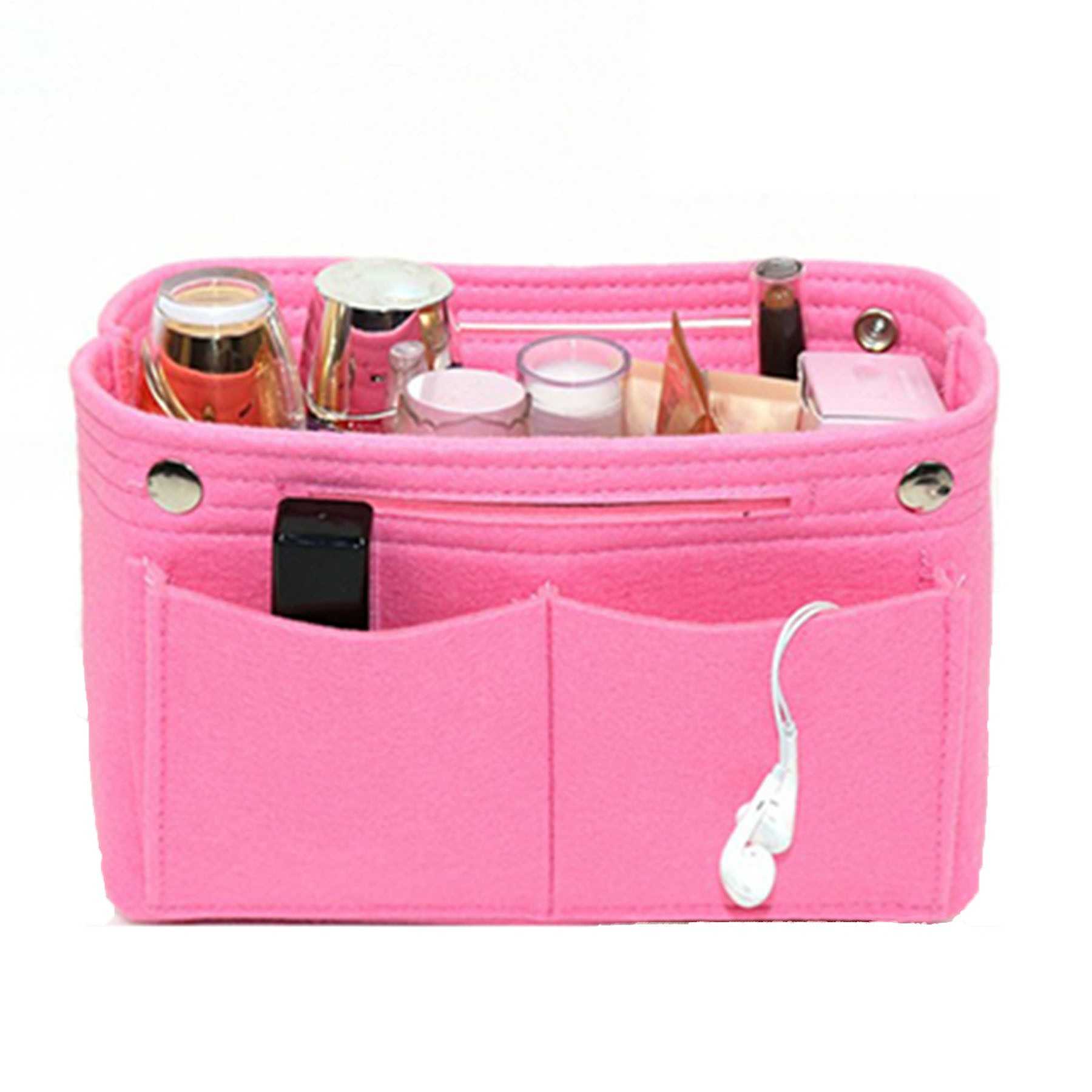 Felt Double Buckle Large Capacity Makeup Bag 6