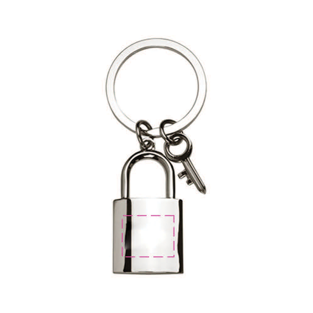 Custom Metal Lock & Key Keychain 5