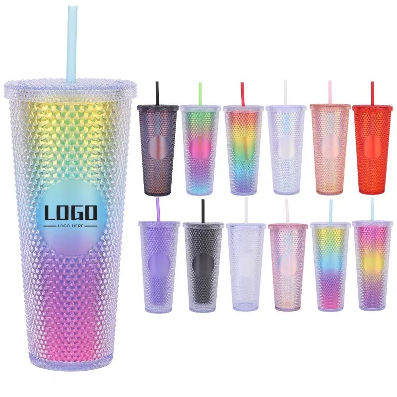 24oz Studded Tumbler with Straw 2