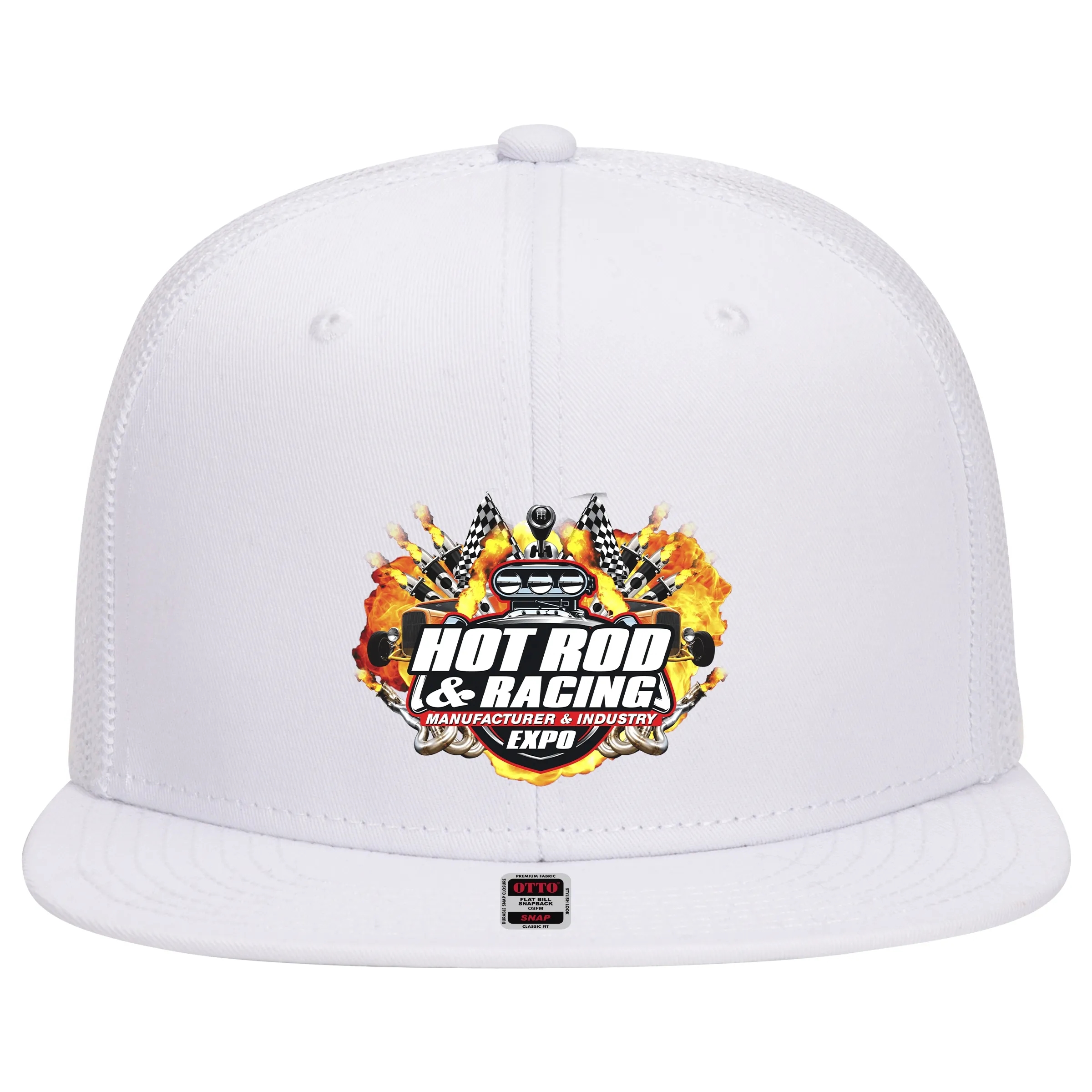 OTTO SNAP 6 PANEL MID PROFILE MESH BACK TRUCKER SNAPBACK HAT 37