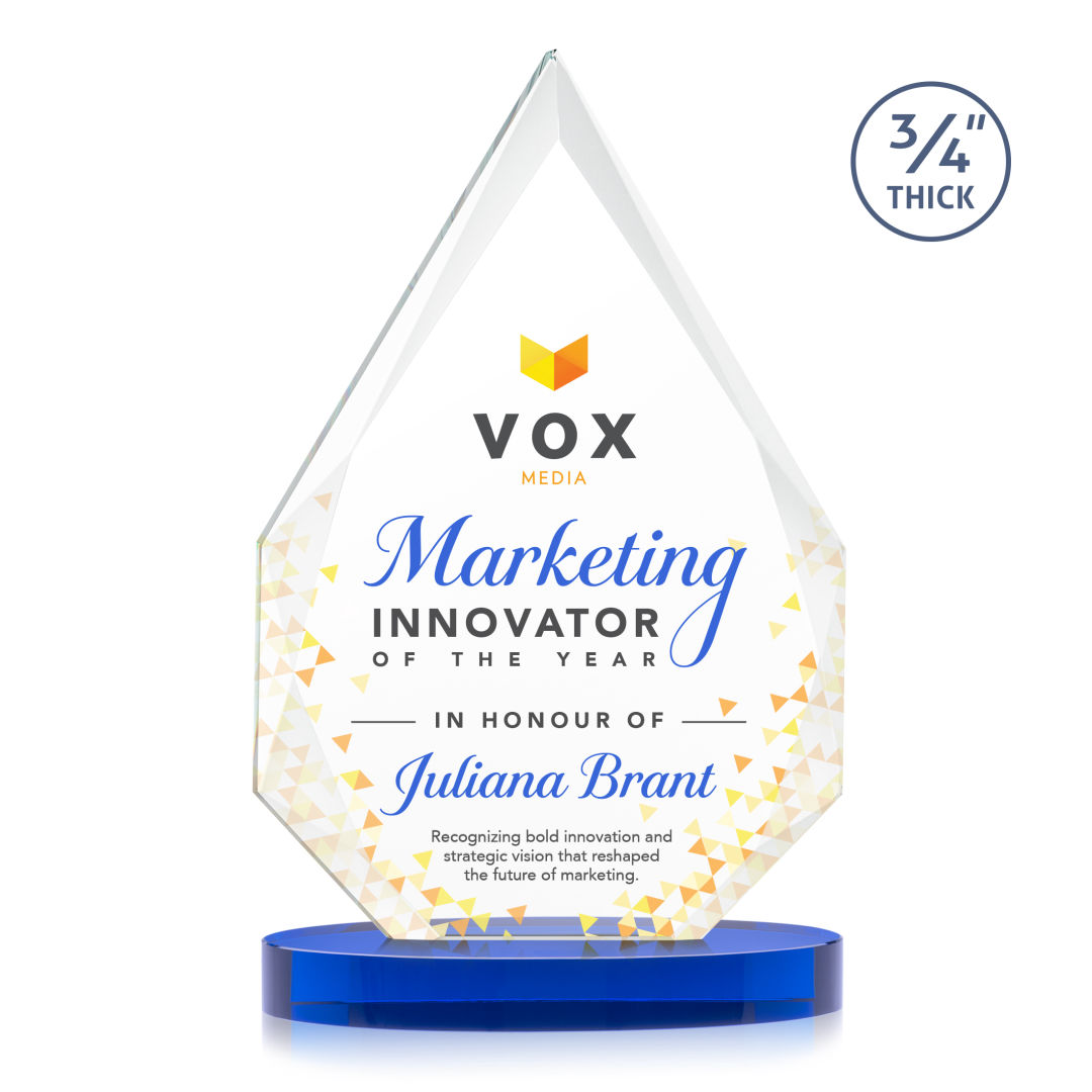 Hawthorne VividPrint™ Award on Alberton Base - Blue 8