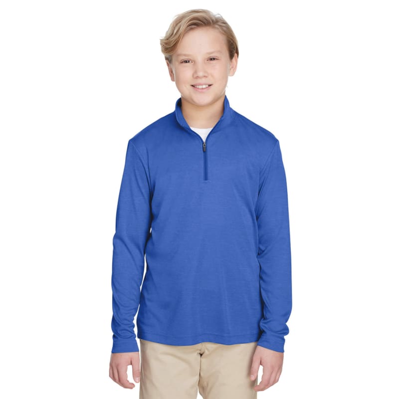 Team 365 Youth Zone Sonic Heather Performance Quarter-Zip 42