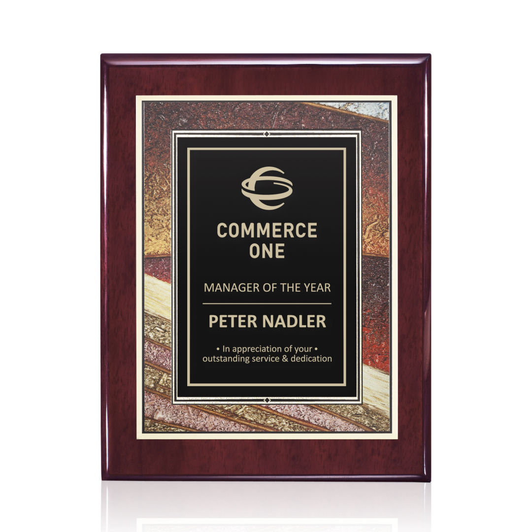 Oakleigh/Albina Plaque - Rosewood Finish 1