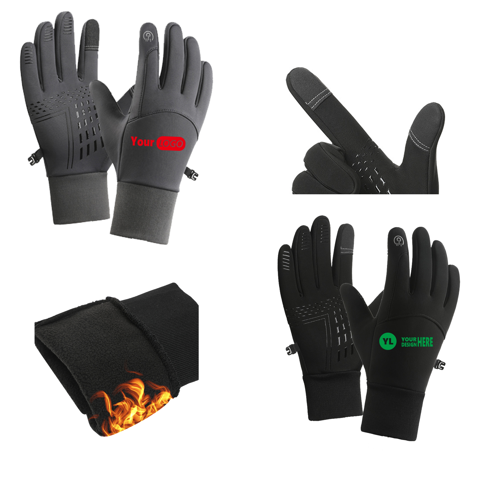Premium Windproof Gloves With Silicone Grip 2