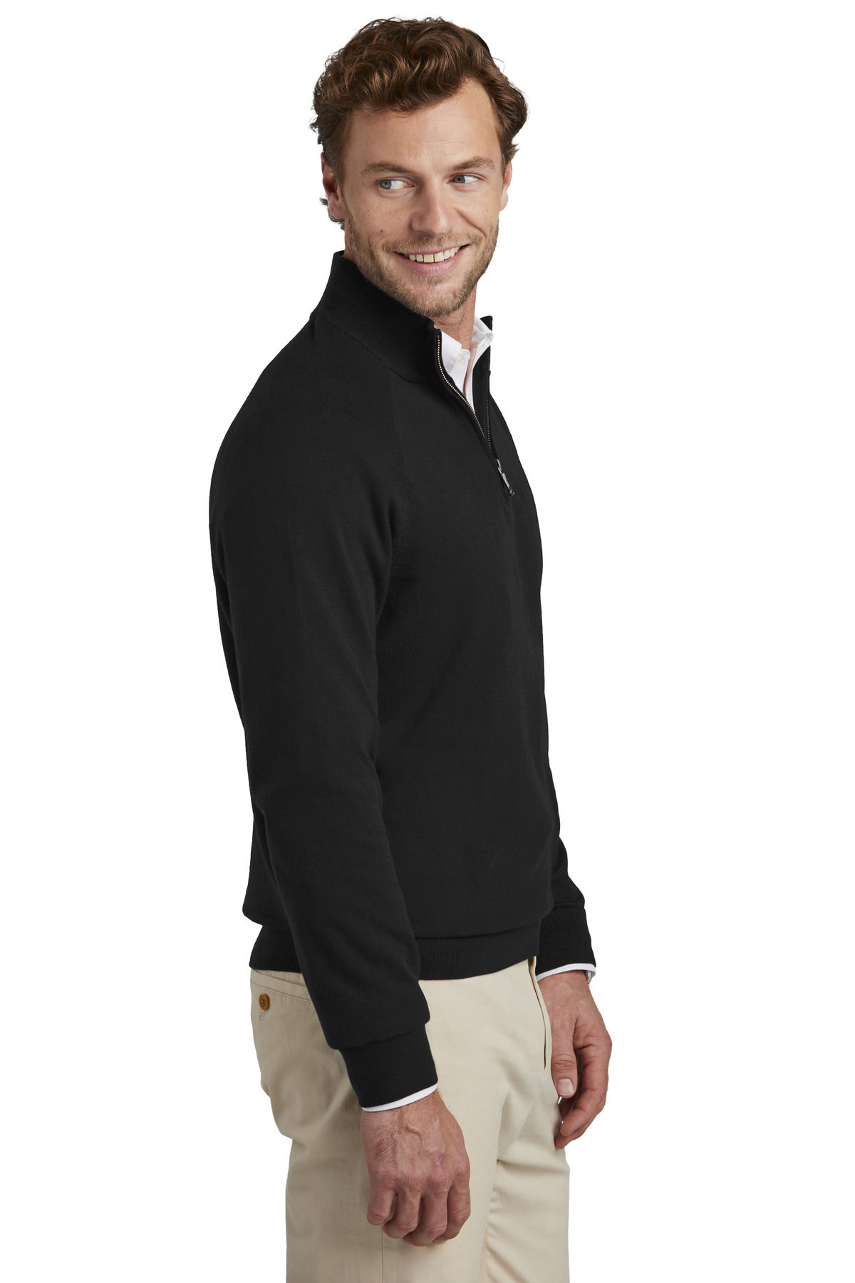 Brooks Brothers Cotton Stretch 1/4-Zip Sweater BB18402 5