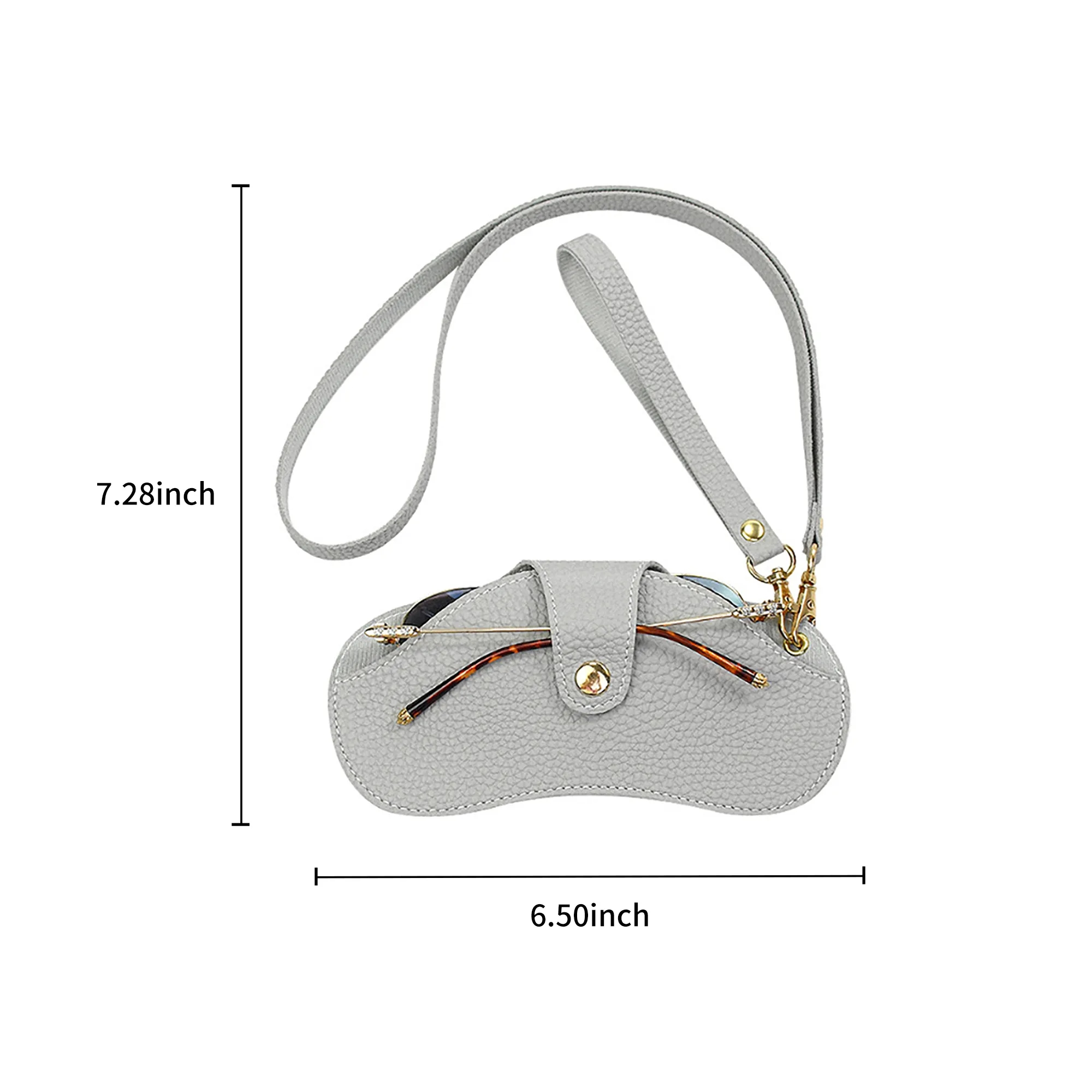 Portable Neck-Hanging Scratch-Resistant Sunglasses Pouch 2