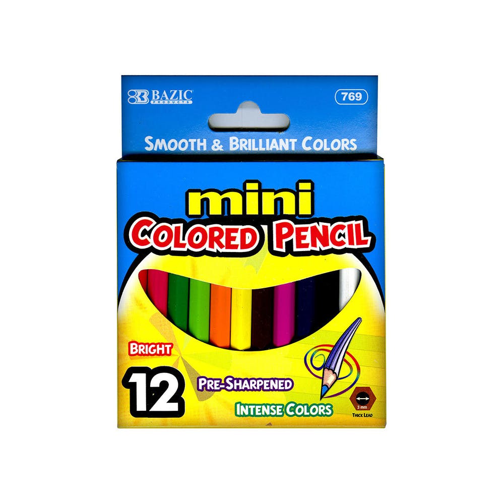 Mini Colored Pencils - Pre-sharpened 12 Pack 1