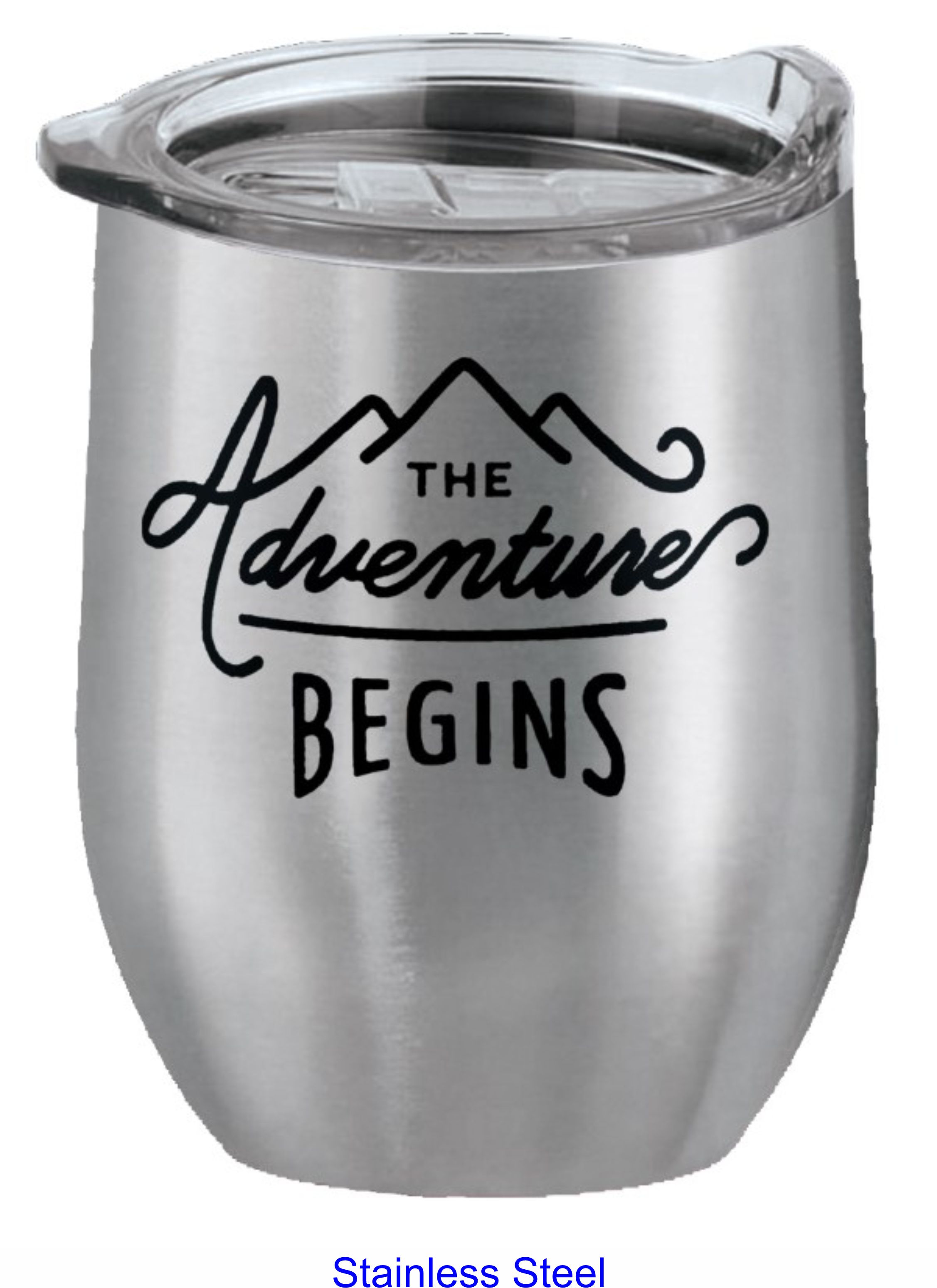 16 Oz. Tahoe Stemless Wine Glass w/Lid Stainless Steel 2