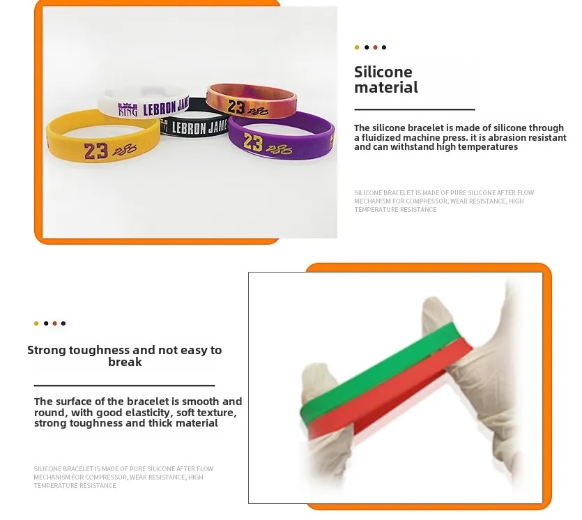 Bulk Custom Silicone Wristbands for Events Promotions Teams Sports 5