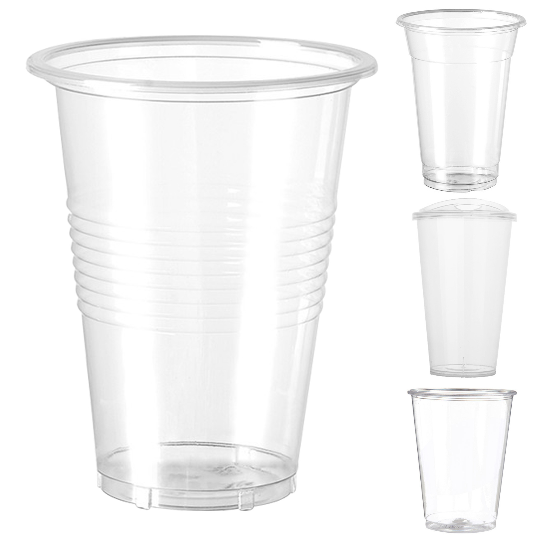 16Oz Clear Party Cup With Lid 2