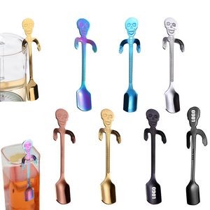 Skeleton Skull Shaped Steel Spoon 10