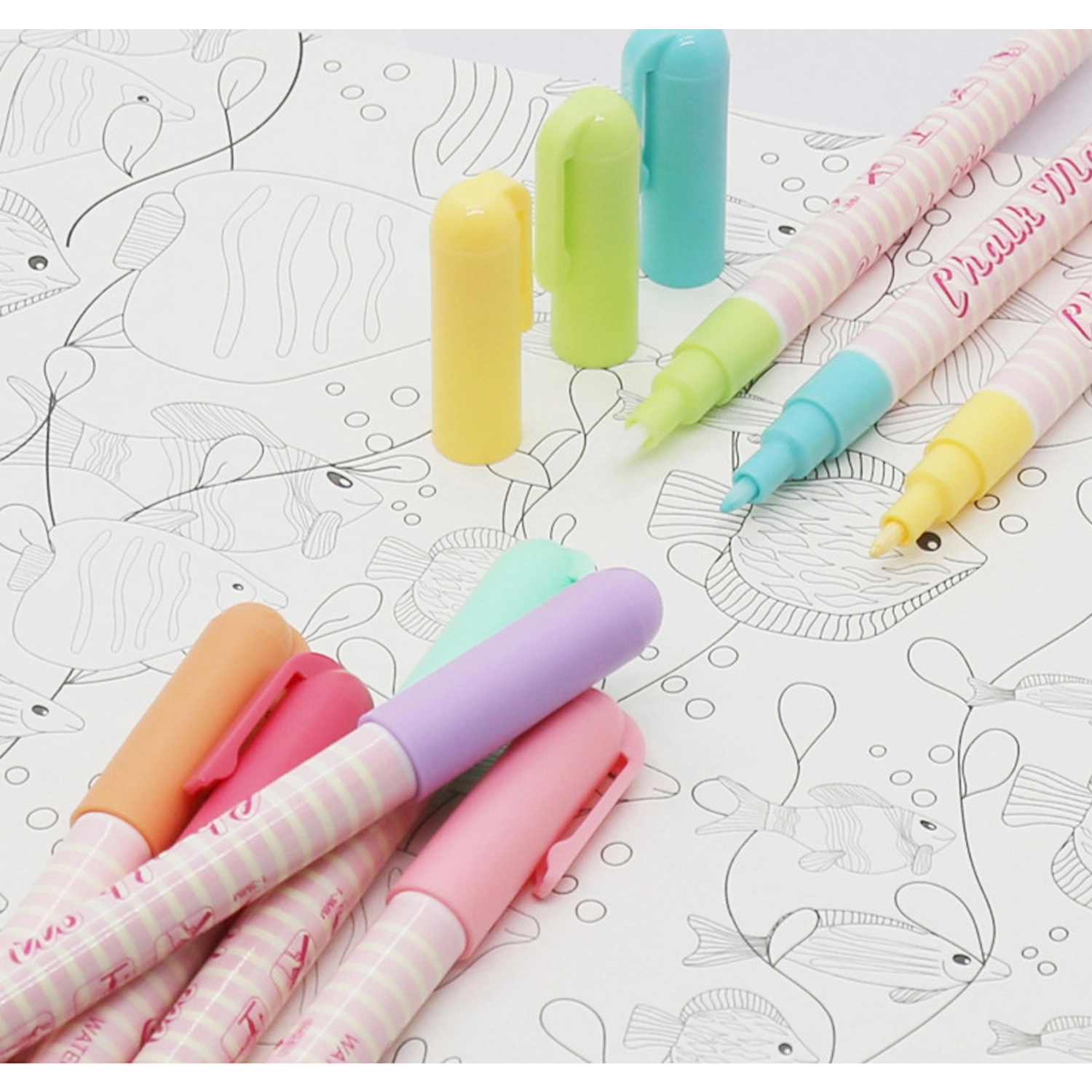 1Mm Liquid Chalk Markers Erasable Chalkboard Pens 2
