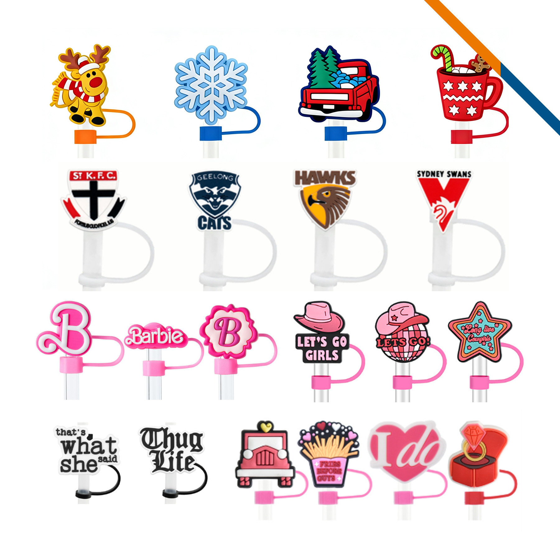 Nipfit 3D Custom Shape PVC Straw Topper 4