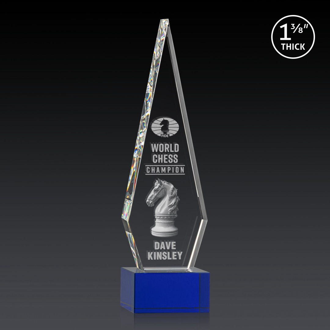 Springfield 3D Award on Hancock Base - Blue 3