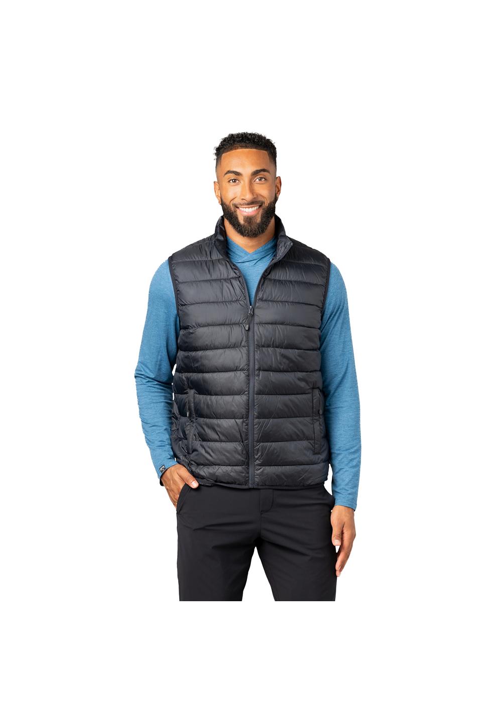 Storm Creek Men's Pacific Puffer 100 GSM Insulated Faux Down Packable Quilted Vest
