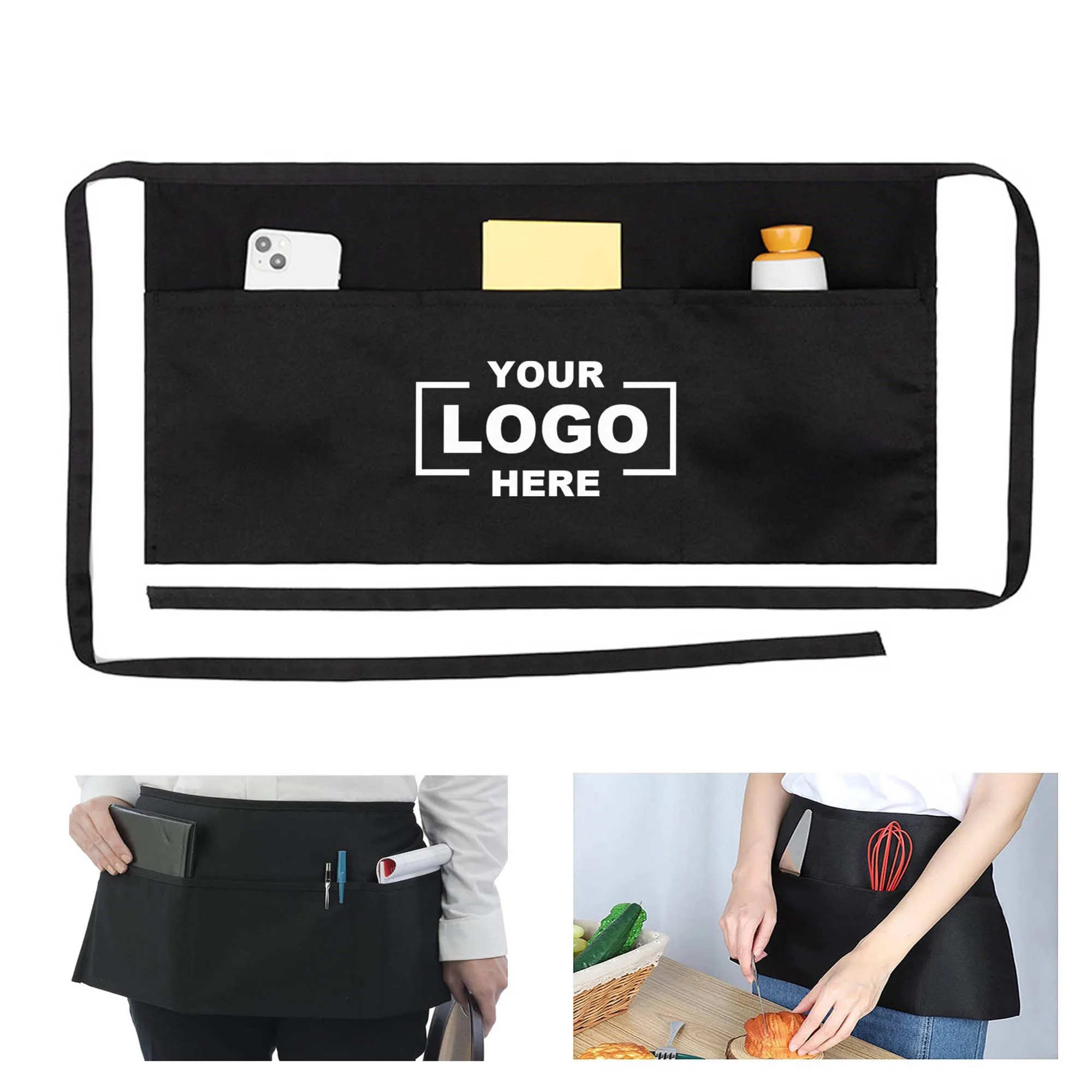 Waitress Waiter Server Short Aprons Waist Apron