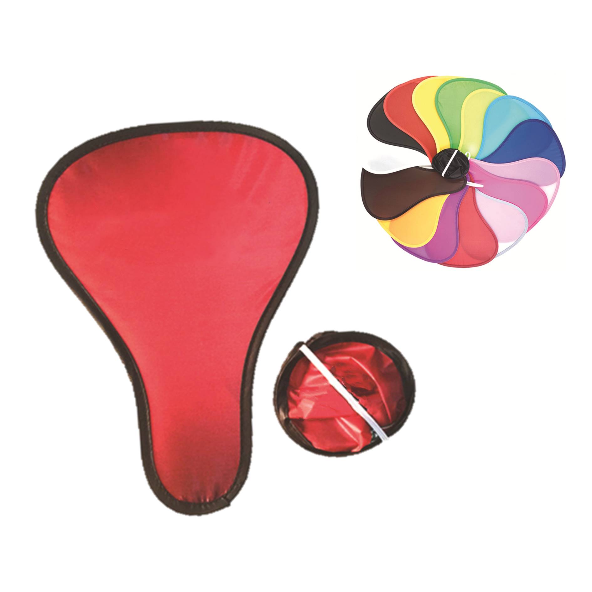 Foldable Polyester Hand Fan With Pouch 4